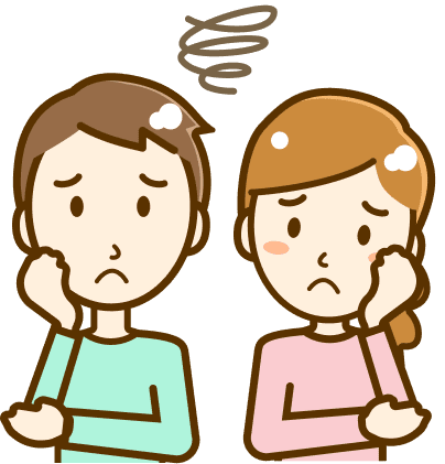 悩む父親・母親